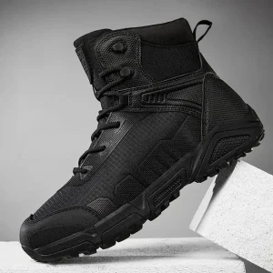Bottes de randonnée tactiques mi-hautes noires