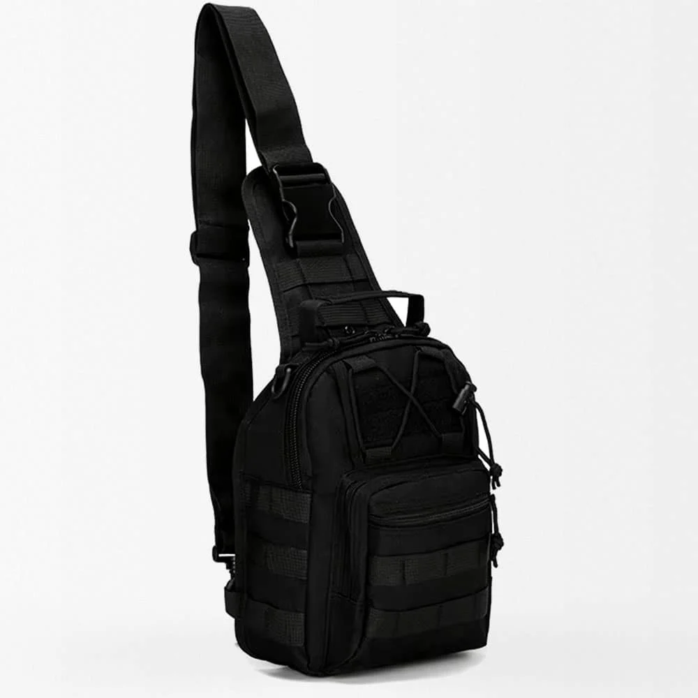 Sac à bandoulière tactique noir – Image 2