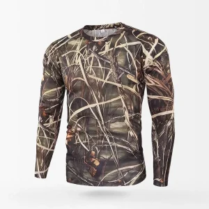 Chemise de chasse camouflage à manches longues en coton