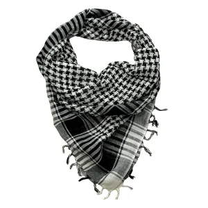 Chèche tactique noir et blanc